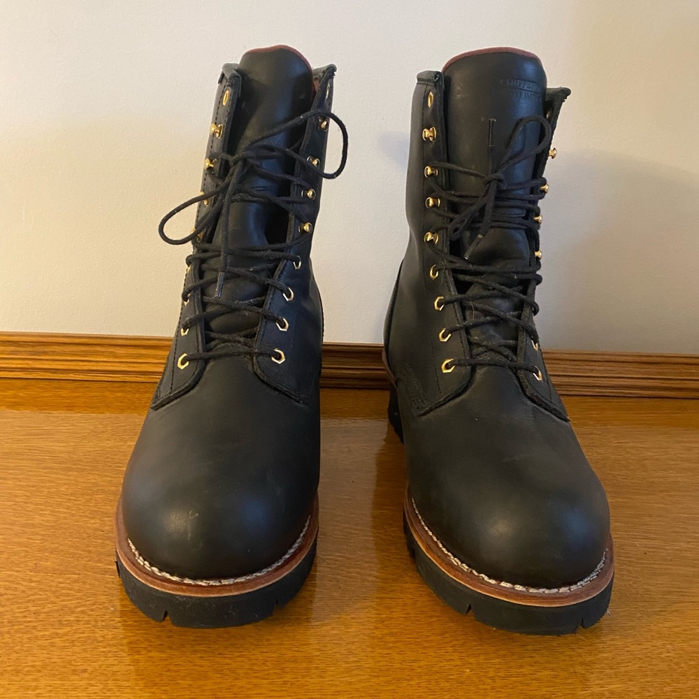 NEW Chippewa Black Leather Logger Steel Toe Waterproof Thinsulate Boots Men 11W - Picture 6 of 10